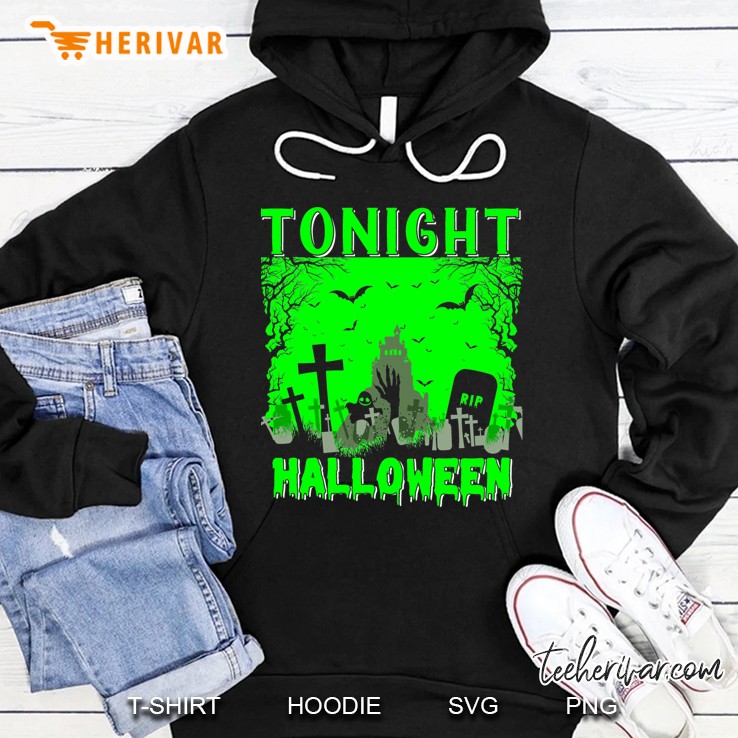 Tonight Halloween Spooky Halloween Ghost Bat Funny Essential Hoodie