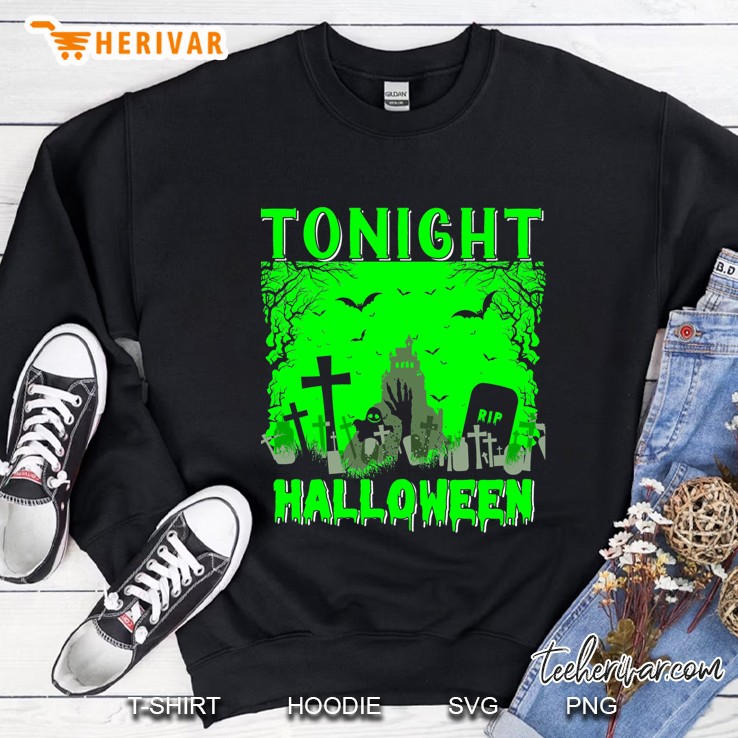 Tonight Halloween Spooky Halloween Ghost Bat Funny Essential Sweatshirt