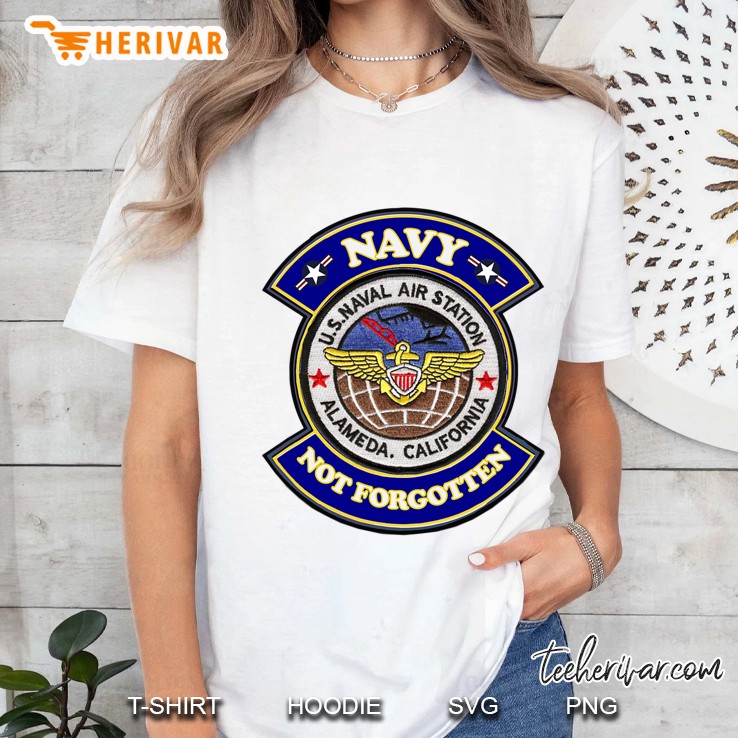 Nas Alameda Not Forgotten Patch Image Naval Air Station Ladies Tee