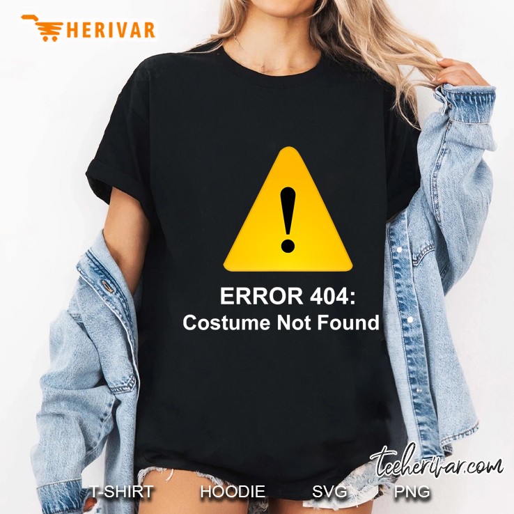 Error 404 Costume Not Found Halloween Computer Tech Geek Ladies Tee