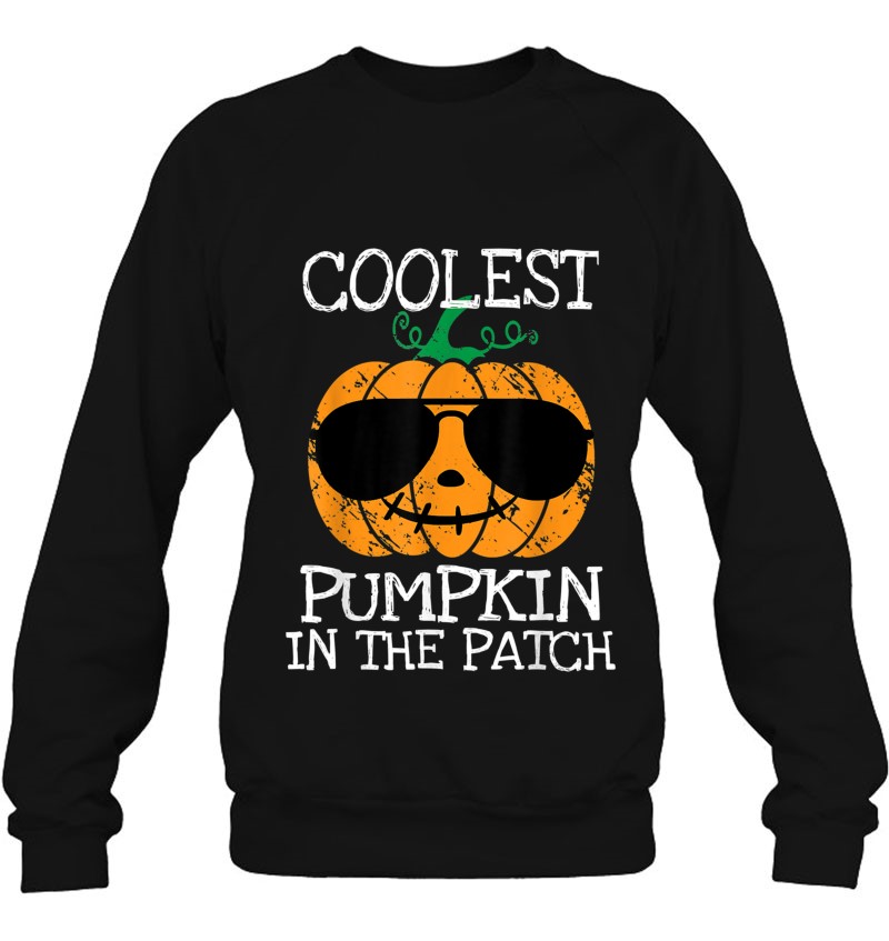Kids Coolest Pumpkin In The Patch Halloween Boys Girls Men Essential Sweatshirt