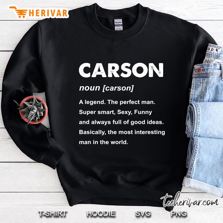 Mens Carson Name Definition Gift Sweatshirt