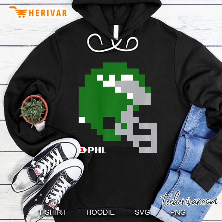 8 Bit Football Helmet Video Game Philly Football Hoodie