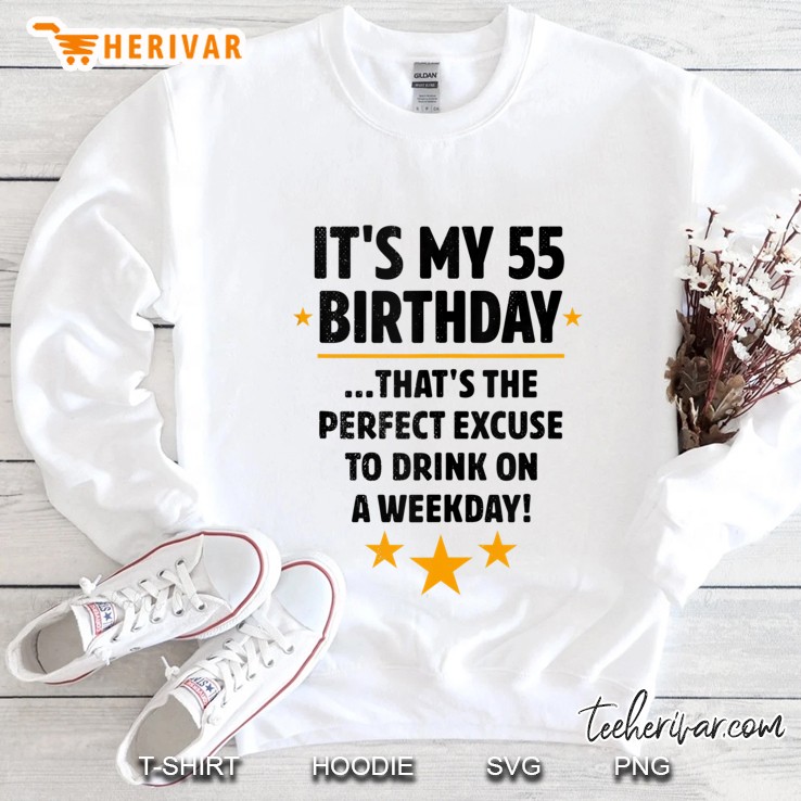 55Th Birthday Outfit Funny Party Ideas For Men Women Sweatshirt