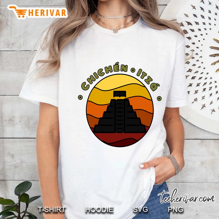 Fun Minimal Chichen Itza Travel Adventure Mayan Mexico Ladies Tee
