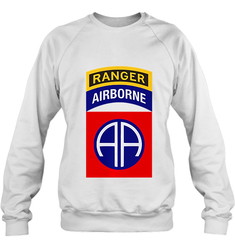 82Nd Airborne Division Patch With Ranger Tab - Paratrooper Premium Sweatshirt