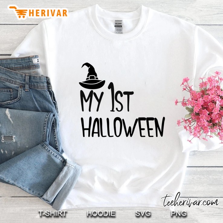 Halloween Baby Costume My First Halloween Witch Hat Classic Sweatshirt