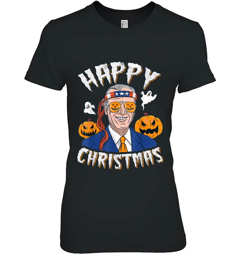 Happy Christmas Halloween Jokes Pumpkin Boo Funny Joe Biden Essential Hoodie
