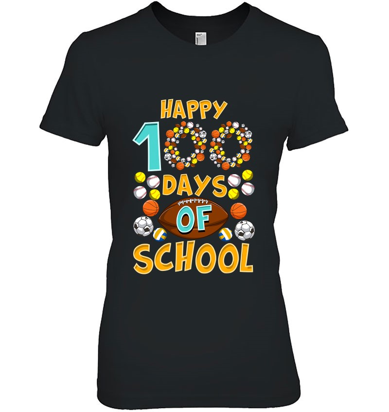 Sports Lover Happy 100Th Day Of School Student Teacher Gift Sweatshirt