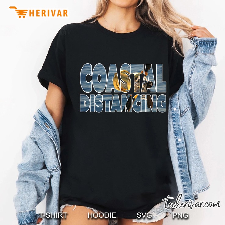 Coastal Distancing Fishing Lover Fisherman Ladies Tee