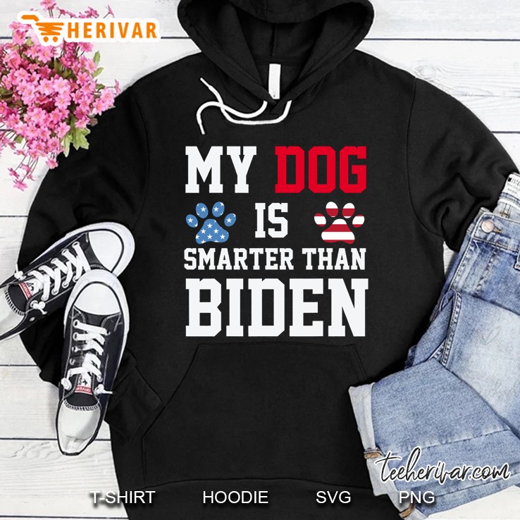 My Dog Is Smarter Than Your President Biden Funny Anti-Biden Hoodie