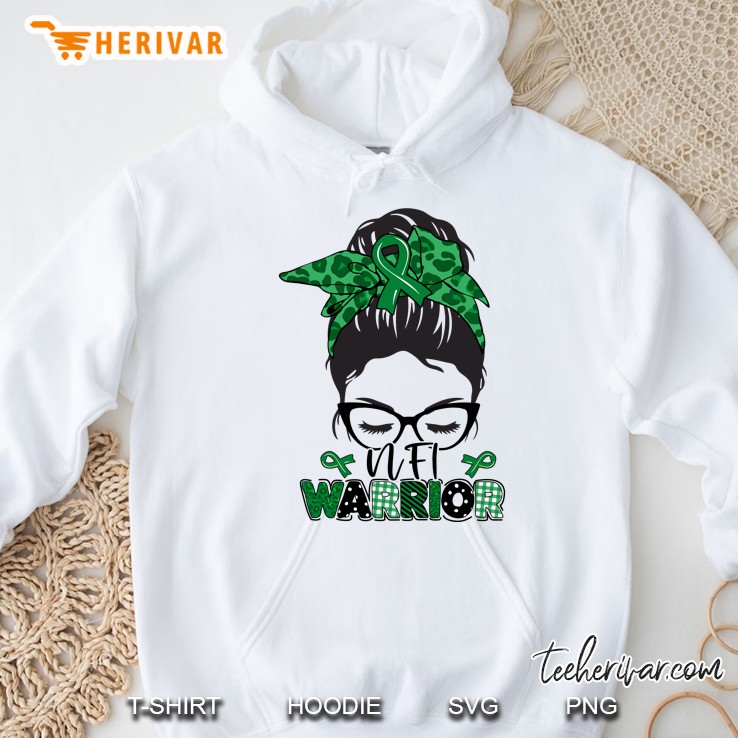 Tu Messy Bun Green Ribbon Nf1 Neurofibromatosis Awareness Hoodie