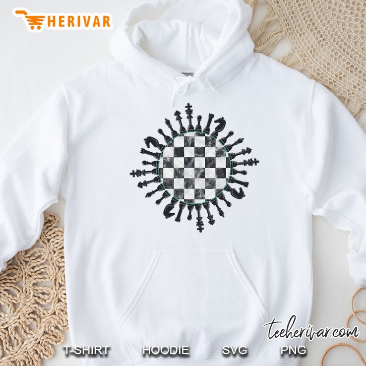 Chess Pieces King Queen Board Game Checker Player Gift Hoodie