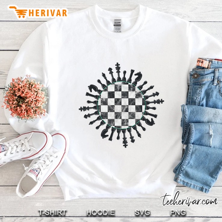 Chess Pieces King Queen Board Game Checker Player Gift Sweatshirt