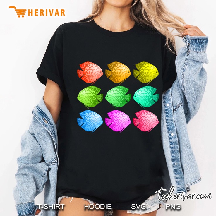 Symphysodon Inspired Discus Fish Related Design Ladies Tee