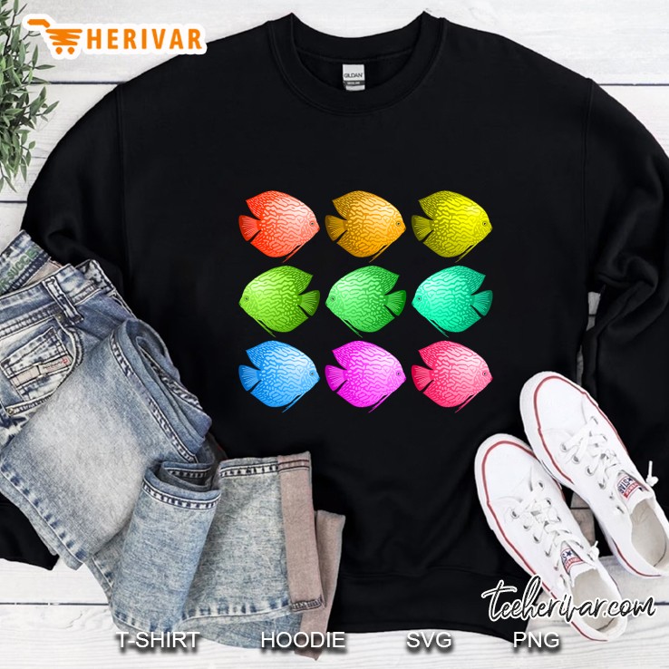 Symphysodon Inspired Discus Fish Related Design Sweatshirt