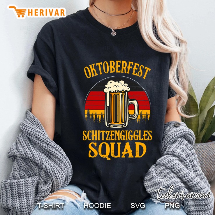 Oktoberfest Schitzengiggles Squad Vintage Retro Ladies Tee