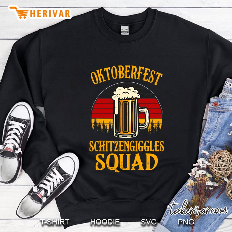 Oktoberfest Schitzengiggles Squad Vintage Retro Sweatshirt