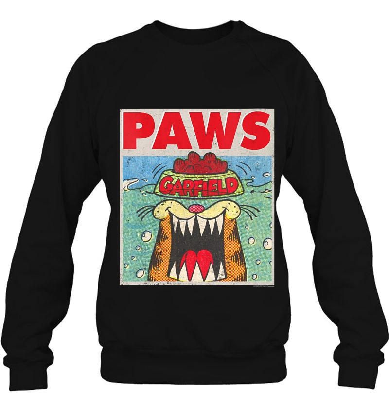 Womens Garfield Paws V-Neck Comic Strip Sweatshirt