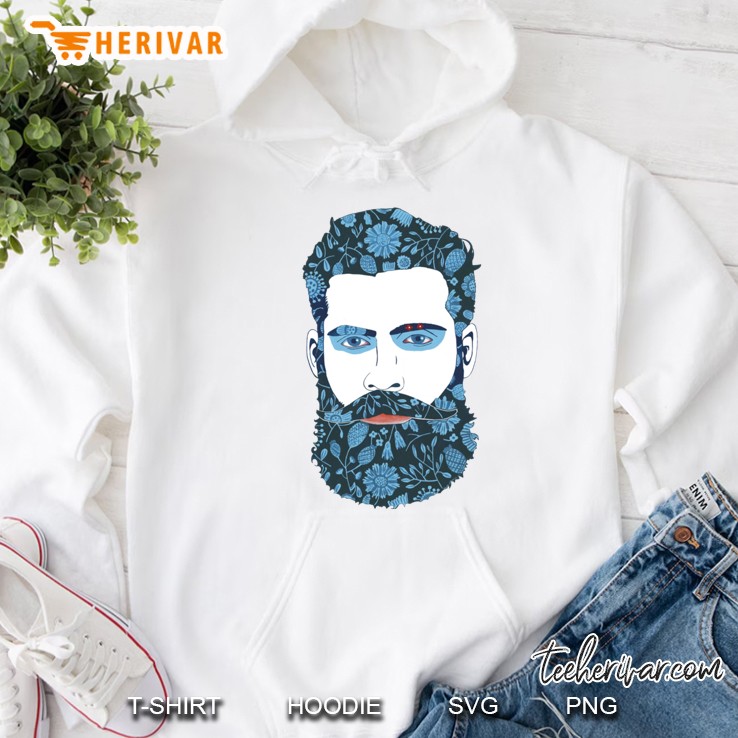 Beard Power Floral Man Classic Hoodie