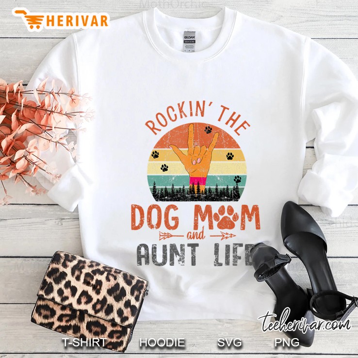 Dog Mom And Aunt Life For Dog Lover Summer Time Sweatshirt