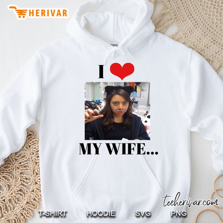 I Heart My Wife Aubrey Plaza Dressed As A Cat Halloween Classic Hoodie