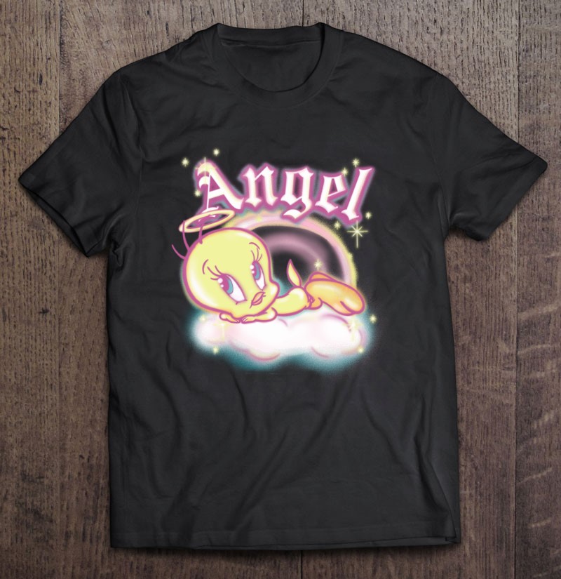 Looney Tunes Tweety Bird Angel In Clouds Shirt