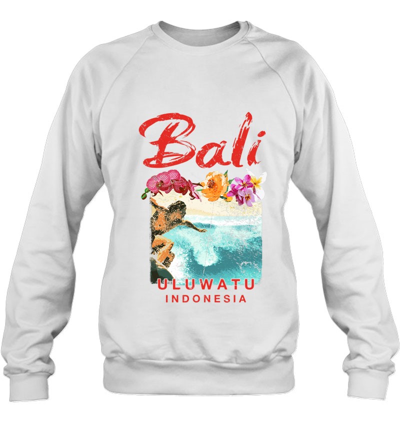 Bali Indonesia Uluwatu Surf Vintage Surfing Sweatshirt