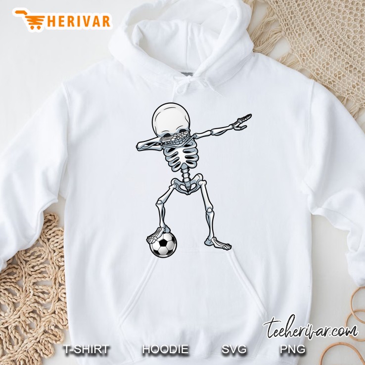 Dabbing Skeleton Soccer Halloween Costume Skull Funny Scary Gifts Kids Boys Youth Men Essent Hoodie