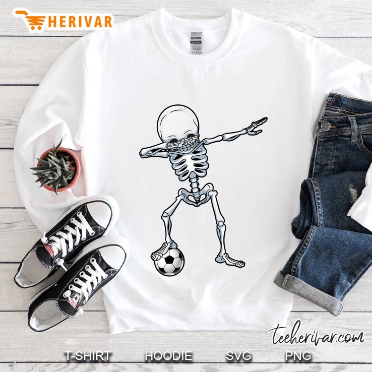 Dabbing Skeleton Soccer Halloween Costume Skull Funny Scary Gifts Kids Boys Youth Men Essent Sweatshirt