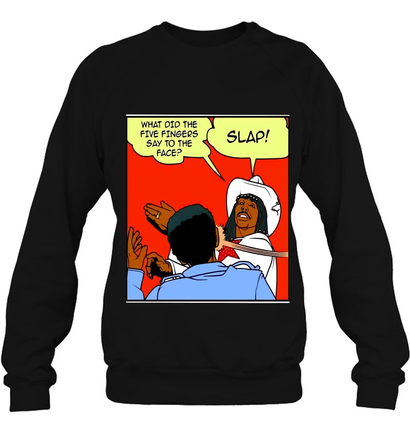 Dave Chappelle's Rick James Slap Comic Strip Parody Essential Sweatshirt