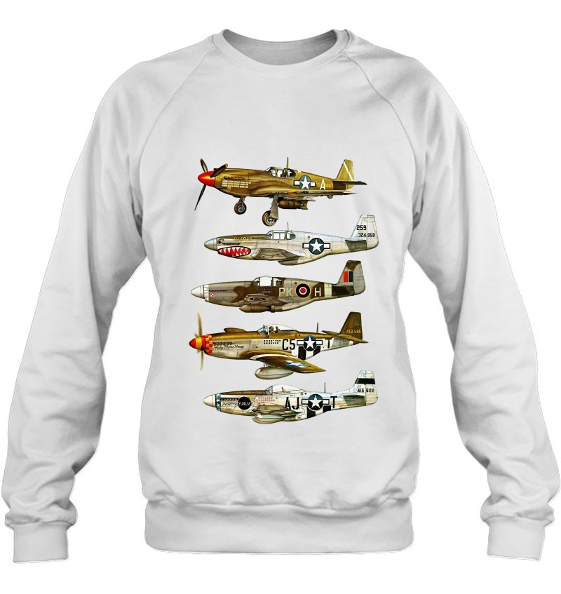 North American P-51 Mustang Ww2 Fighter Classic Sweatshirt