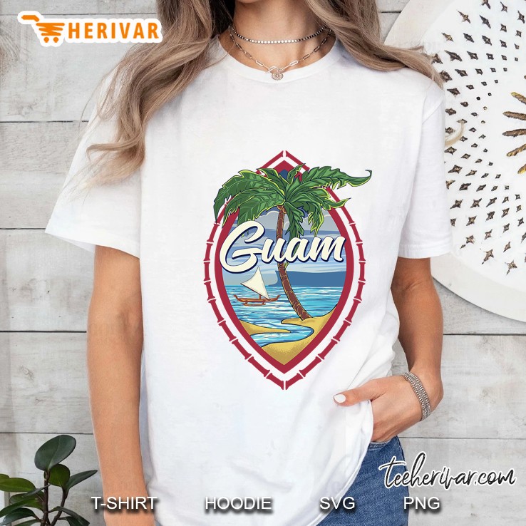 671 Hafa Adai Guam Seal Ladies Tee