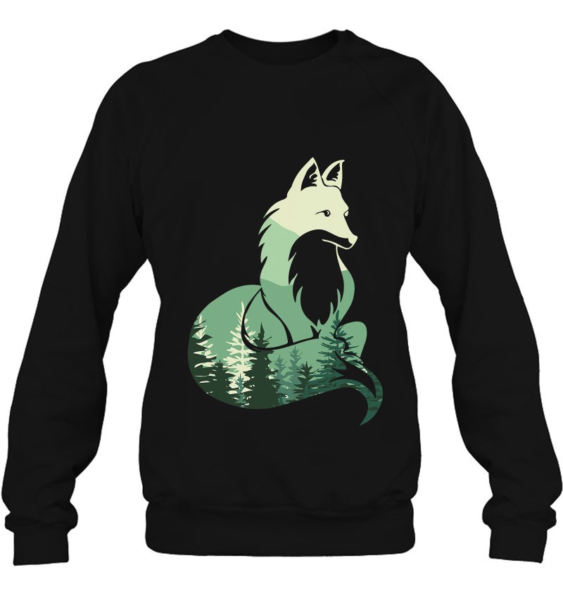 Fox Hunting Hunter Gift Design Animal Silhouette Hunting Sweatshirt