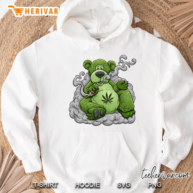 Bear Smoking Weed Marijuana Funny Weed Bear Hoodie