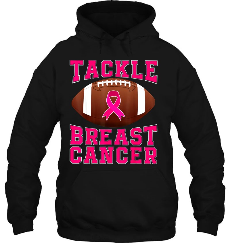 Tackle Breast Cancer Awareness Pink Ribbon Football Mugs