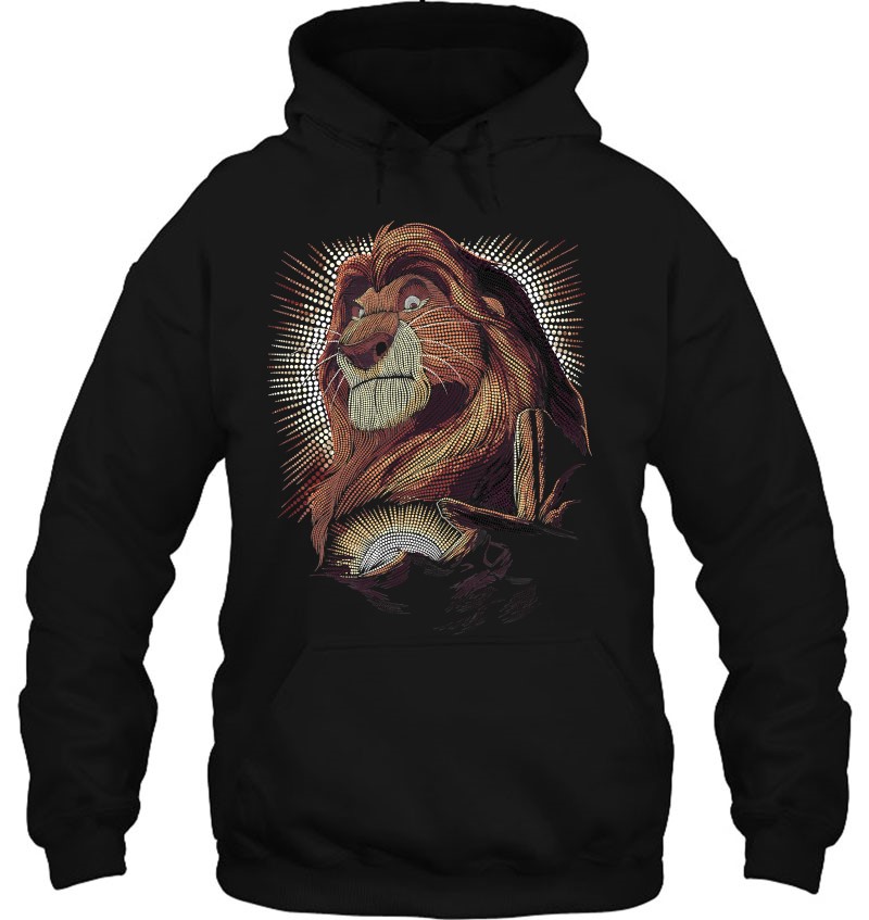 Lion King Mufasa Pride Rock Dot Art Retro Portrait