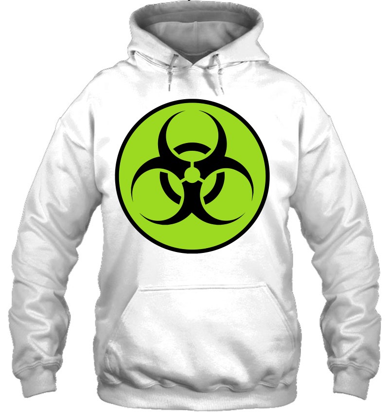 Toxic Green Biohazard Symbol Logo Icon Emblem Biohazard Pullover