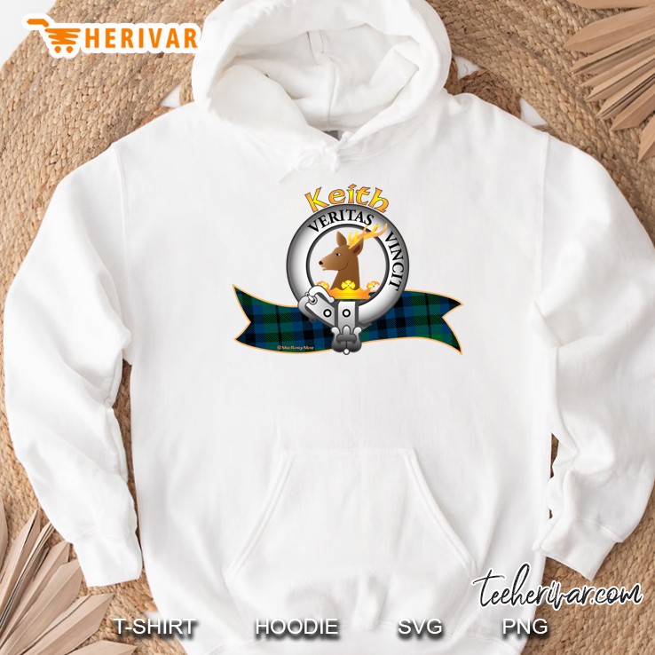 Keith Clan Tartan Crest Motto Hoodie