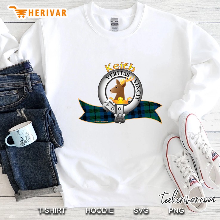 Keith Clan Tartan Crest Motto Sweatshirt