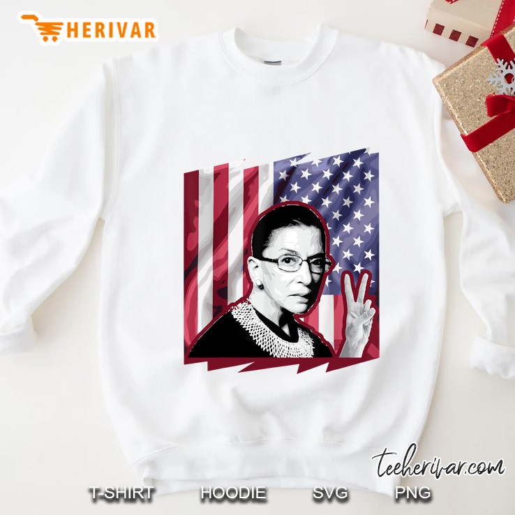 Ruth Bader Ginsburg Patriotic American Flag Sweatshirt