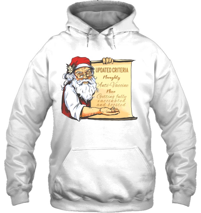 Santa Claus Pro Vaccine Christmas List Hoodie