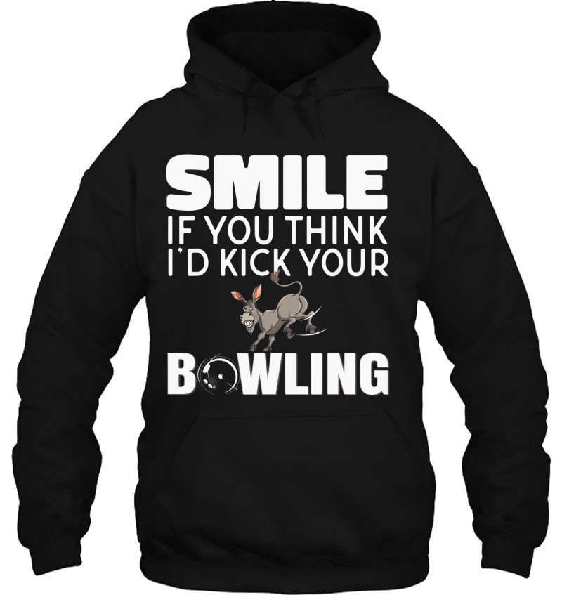 Smile If You Think I'd Kick Your Butt Funny Ten Pin Bowling Mugs
