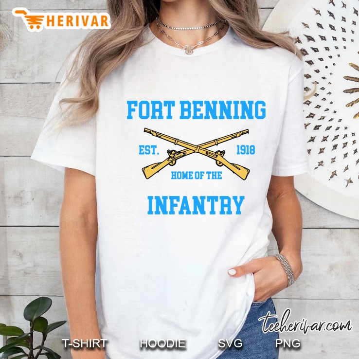 Army Fort Benning Est. 1918 Home Of The Infantry Grunt Ladies Tee