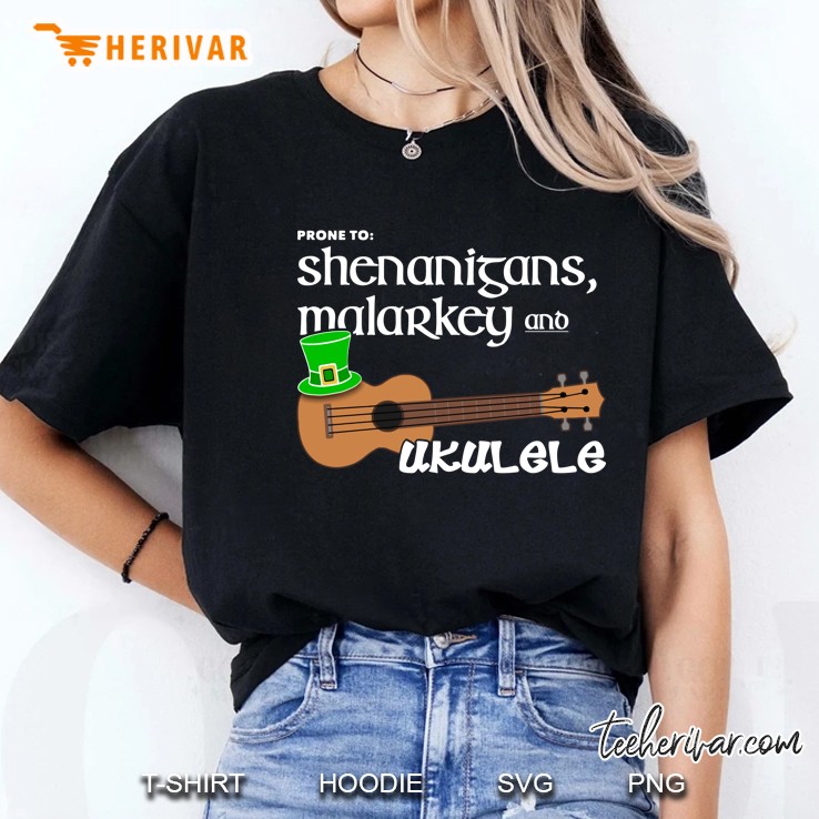 Funny St. Patrick Ukulele Player Ladies Tee