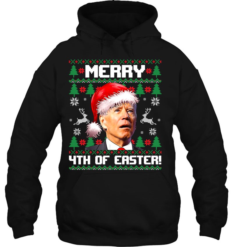 Santa Joe Biden Merry 4Th Of Easter Ugly Sweater Christmas