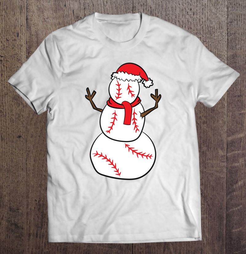 Christmas Baseball Player Gift Kids Christmas Gift Baseball Tee