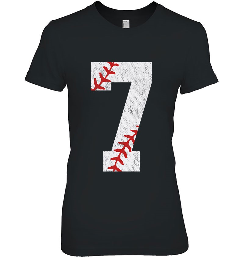 Number 7 Vintage 7Th Birthday Baseball Lover 7 Years Old Sweatshirt