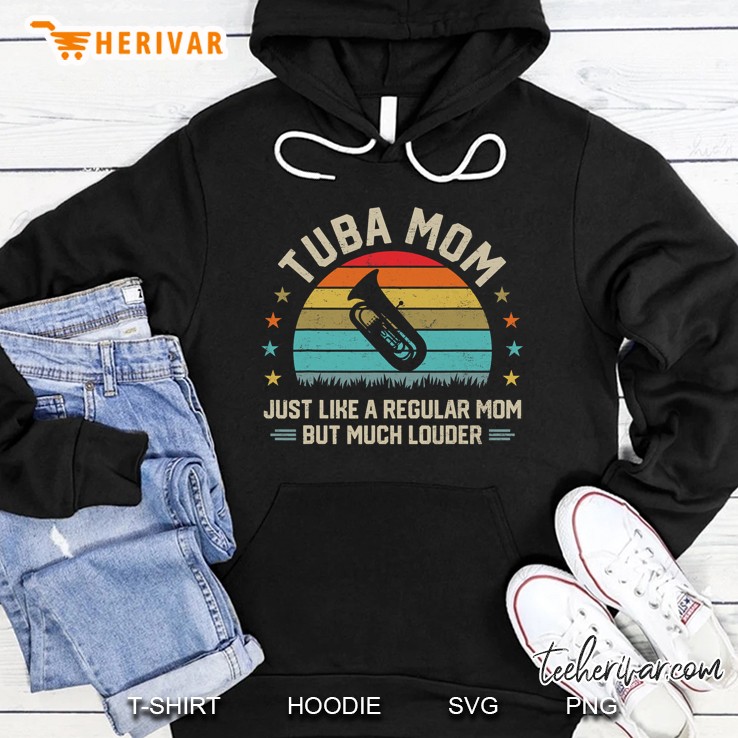 Tuba Mom Mother Tuba Player Brass Music Marching Band Gifts Hoodie