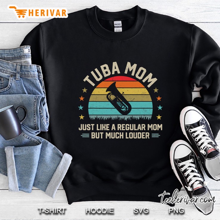 Tuba Mom Mother Tuba Player Brass Music Marching Band Gifts Sweatshirt
